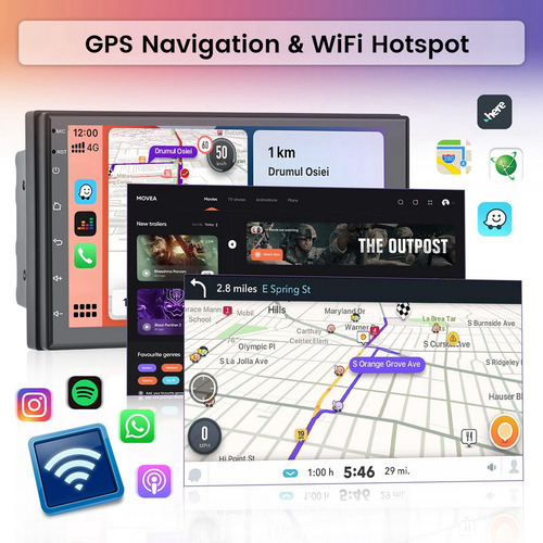 Estéreo Automotivo 2+64g Android 13 Double Din Com Carplay S - Imagem 2