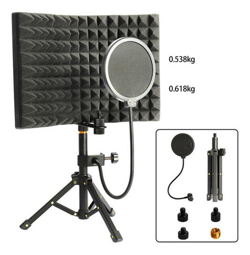 De Isolamento De Microfone De Gravação Com Suporte De - Imagem 5