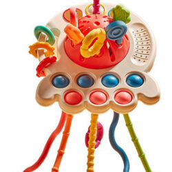 I P(r) Brinquedo De Chocalho Sensorial Em Forma De Polvo