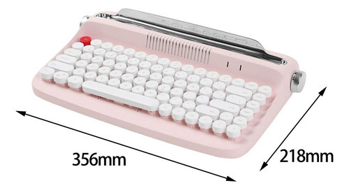 Teclas Redondas Retro Teclado Mecânico 84 Teclas Rosa - Imagem 2