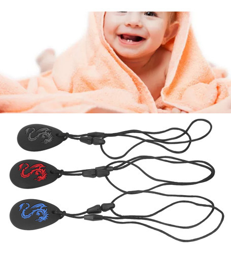 Colar De Mordedores De Bebê De 3 Peças De Silicone Refrigerá - Imagem 5