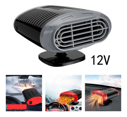 2 Em 1 Ventilador Aquecedor De Carro 120w 12v Preto Cinza - Imagem 5