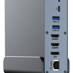 Estação De Ancoragem Usb-c 15 Em 1, Hub Vertical 4k Hd Com