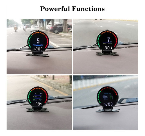 Marcador De Temperatura Automotivo + Voltímetro + Cronômetro - Imagem 3