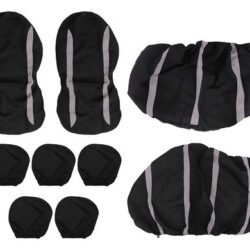 Capas Pretas, 9 Unidades, Kit Protetor De Capa De Assento, R