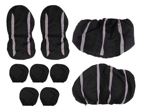 Capas Pretas, 9 Unidades, Kit Protetor De Capa De Assento, R