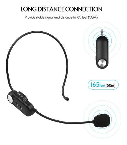 Fone De Ouvido Andoer Microfone Sem Fio Multiuso Uhf Wireles - Imagem 3