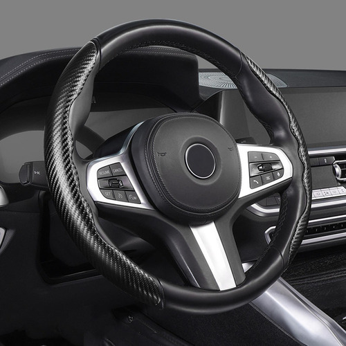 Cobertura De Volante De Carro Automotivo Segmentada Em Preto - Imagem 8