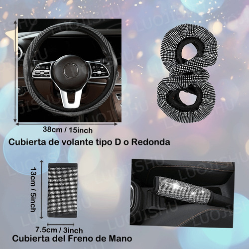 Capa De Volante Diamante Para Acessórios Automotivos - Imagem 4