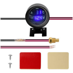 Medidor De Temperatura Digital Automotivo + Voltímetro