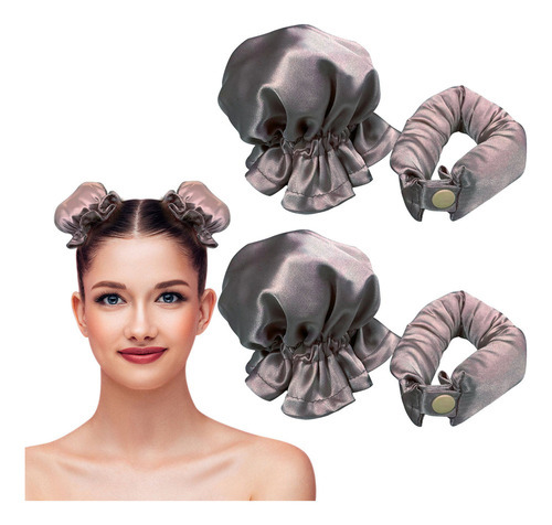 4 Unidades De Novo Modelador De Cabelo Sem Calor Acetinado, - Imagem 12