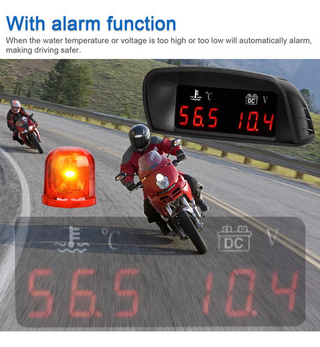 . Instrumento Automotivo Universal 1 X 2 Car Temperature - Imagem 5