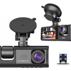 Câmera Veicular Full Hd Dvr 3 Lentes Visor Filmadora Carro