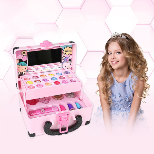 P Kit De Maquiagem Infantil Para Meninas, Lavável, - Imagem 2