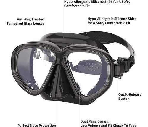 Conjunto De Snorkel Para Adultos Homens Mulheres Adolescente - Imagem 3
