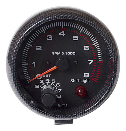 Tacômetro Automotivo Universal De Fibra De Carbono Rpm 0-800