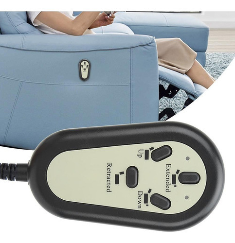 Cadeira Reclinável Elétrica Sofá 4 Botões Controle Remot - Imagem 5