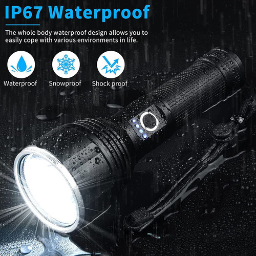 Lanternas 100000 Lumens Lanternas Táticas Recarregáveis - Imagem 4