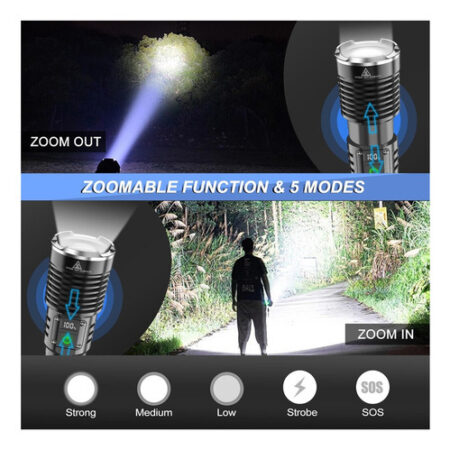 Zx Lanternas Led Recarregáveis Lanterna De 250000 Lúmens - Imagem 6