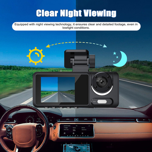 Dash Cam: Gravador De Vídeo Automotivo Multilíngue, Grande A - Imagem 8