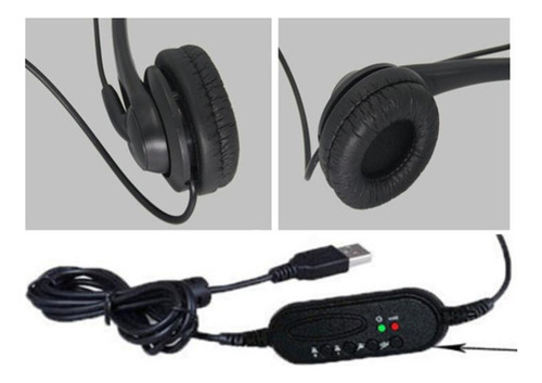 Fone De Ouvido Usb Com Microfone Com Cancelamento De Ruído - Imagem 3
