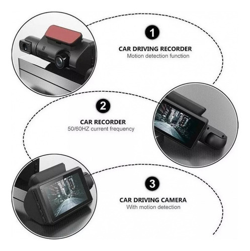 Câmera Dvr De Veículo Automotivo Com Lente Dupla Uber/ta - Imagem 8