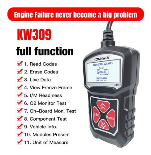 Konnwei Kw309 Universal Car Scanner Profissional Automotivo - Imagem 5