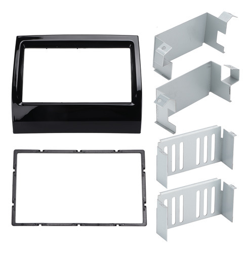 Radio Fascia Frame 2din Car Stereo Glossy Black Navigation - Imagem 6
