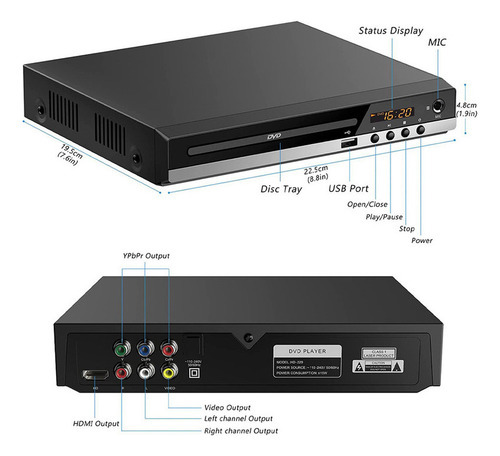 Dvd Player Multimídia Função E Karaokê 220v - Imagem 7