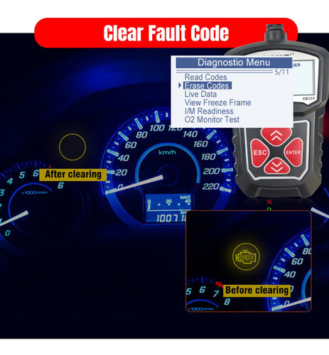 Konnwei Kw309 Universal Car Scanner Profissional Automotivo - Imagem 7