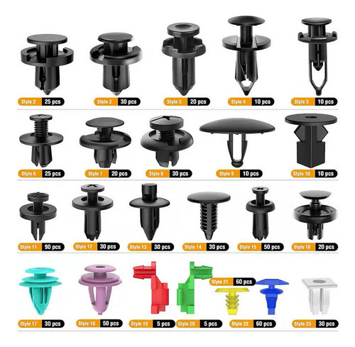 Kit De Clipe De Fixação Automotivo De 725 Peças - Imagem 3