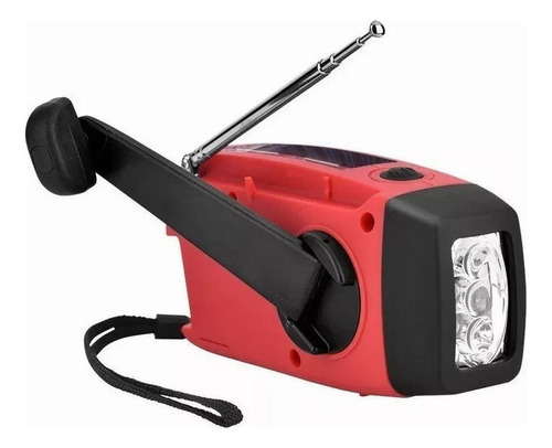 Rádio Iluminado Movido A Energia Solar Com Manivela