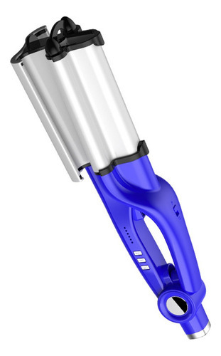 Ferro De Ondulação Egg Roll, Water Ripple Large Curler, Azul