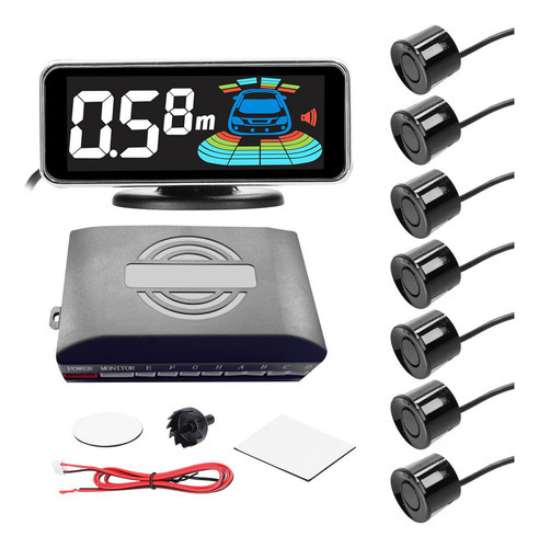 Sensor De Estacionamento Automotivo Com Sensores, Display - Imagem 2