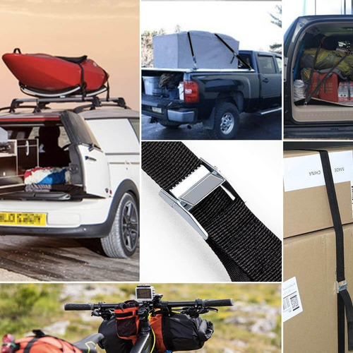 10 Fita Cinta Fivela Bagageiro Automotivo Veiculos Bicicleta - Imagem 7