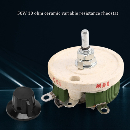 Potenciômetro Cerâmico De 50w 10 Ohm, Resistor De Pote Cônic - Imagem 3