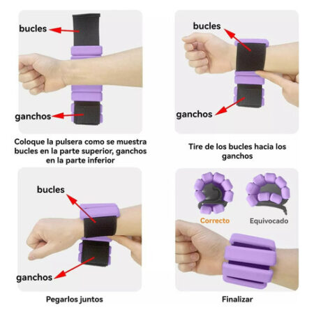 Pesos De Pulso E Tornozelo (1lb), Pulseiras De Silicone - Imagem 10