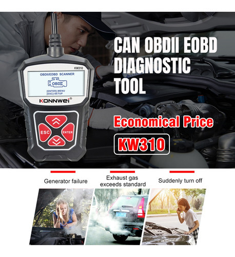 Konnwei Kw310 Universal Car Scanner Profissional Automotivo - Imagem 2