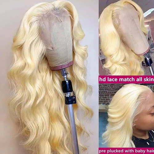 V Glueless #613 Peruca Loira Body Wave Beginner Friend - Imagem 7