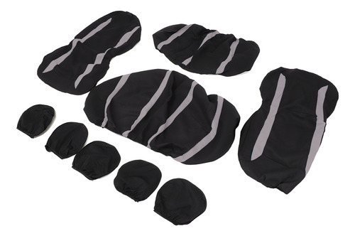 Capas Pretas, 9 Unidades, Kit Protetor De Capa De Assento, R - Imagem 4