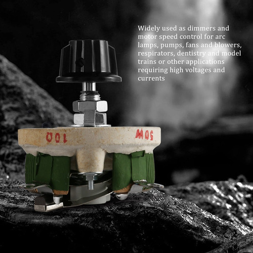 Potenciômetro Cerâmico De 50w 10 Ohm, Resistor De Pote Cônic - Imagem 5