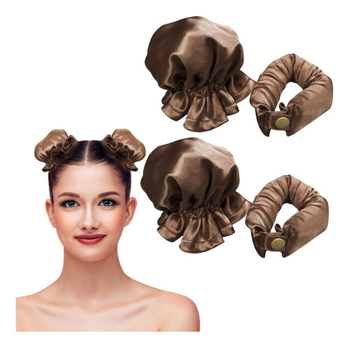 4 Unidades De Novo Modelador De Cabelo Sem Calor Acetinado, - Imagem 38