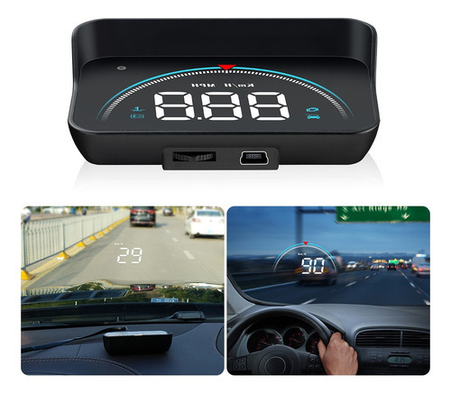 J Head Up Display Velocímetro Projetor Obd2 Automotivo - Imagem 3