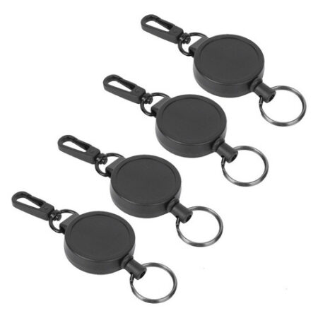 4 Peças Chaveiro Telescópico Antifurto Chaveiro Retrátil - Imagem 3