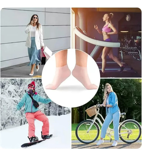 6 Meias Silicone Anti Crack E Hidratantes Para Pés Saudáveis - Imagem 6