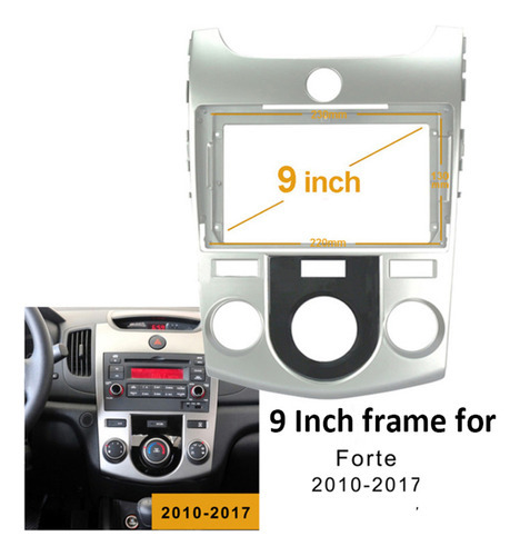 Painel Frontal Para Rádio Estéreo Automotivo 2 Din, Moldur - Imagem 6