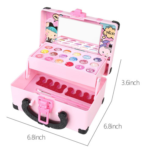 P Kit De Maquiagem Infantil Para Meninas, Lavável, - Imagem 4