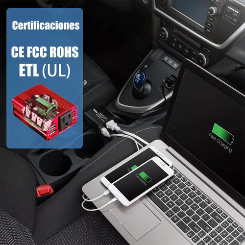 Inversor De Potência Para Carro 150w, 12v-110v A - Imagem 5