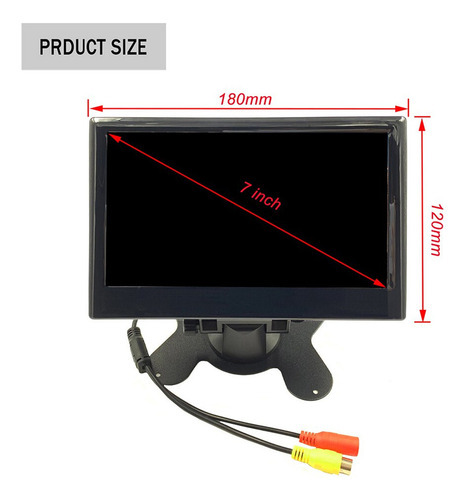 Tela Lcd Com Suporte Universal Automotivo De 7 Polegadas, - Imagem 7