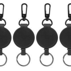 4 Peças Chaveiro Telescópico Antifurto Chaveiro Retrátil